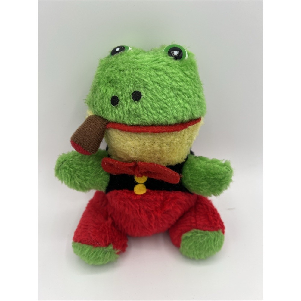 Vintage 1984 A-1 Novelty Co Cigar Smoking Frog Plush 10" Arcade Prize